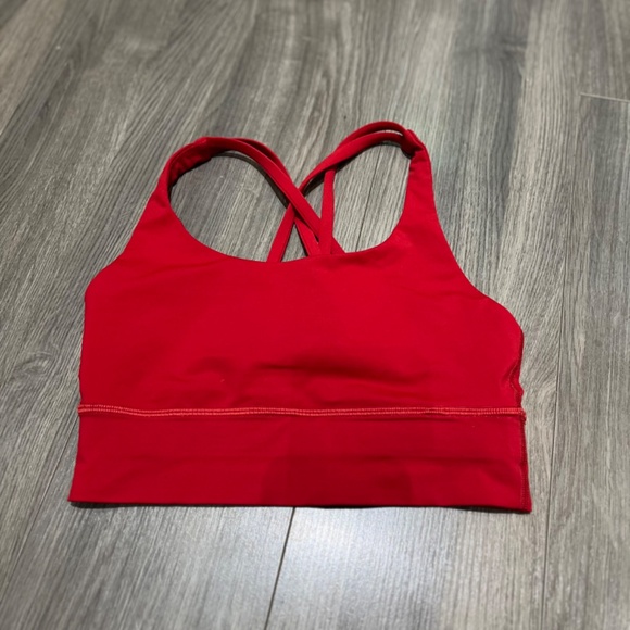 Lululemon energy longline sport bra size 4 red - Picture 2 of 3